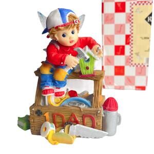 My Little Kitchen Fairies Tool Time Fairie Boy 1 Dad Toolbox Fairy Figurine Box